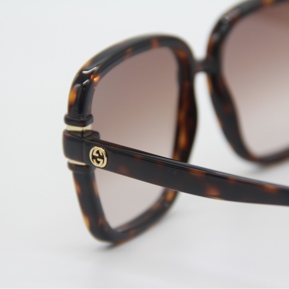 NEW GG1066S 002 WOMEN’S SUNGLASSES GUCCI GG 1066S 002 GUCCI SQUARE SHAPE HAVANA - Picture 9 of 15